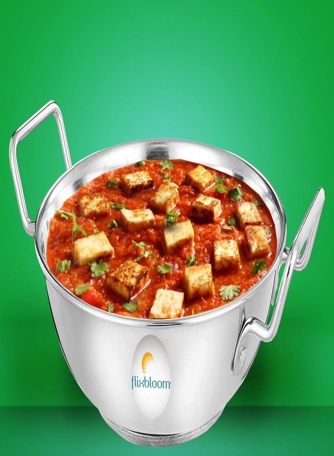 FLIXBLOOM أواني طهي أنيقة من الفولاذ المقاوم للصدأ من FLIXBLOOM، قاعدة حثية للطهي (قدر سعة 4 لترات) - Image 1